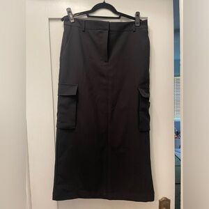 Y.A.S. Long black cargo skirt